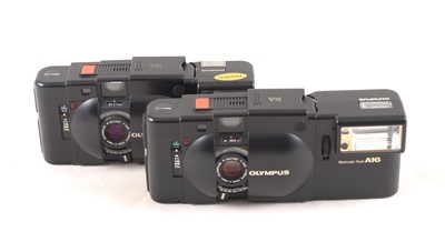 Lot 53 - A Pair of Olympus XA Compact Rangefinder Cameras.