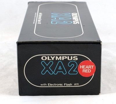 Lot 57 - A Boxed "Heart Red" Olympus XA2 Compact Camera.