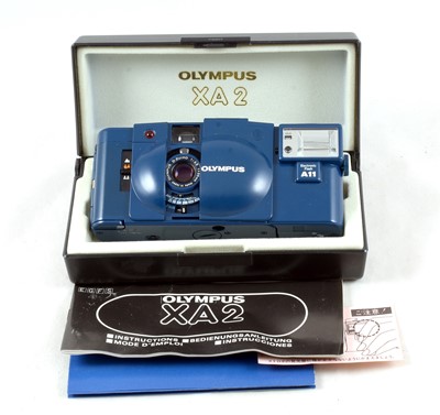 Lot 58 - A "City Blue" Olympus XA2 Compact Camera.