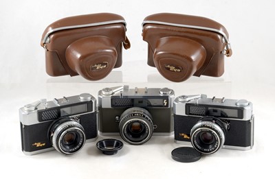 Lot 43 - Group of Three Olympus Rangefinder Cameras.