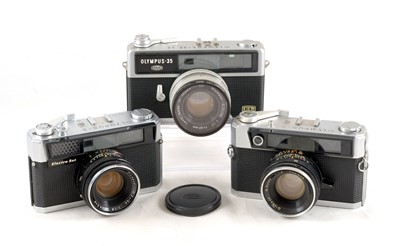Lot 44 - Olympus 35 LE & S Rangefinder Cameras.