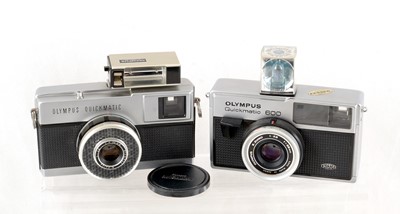 Lot 94 - Group of Five Olympus 126 Format Quickmatic Cameras.