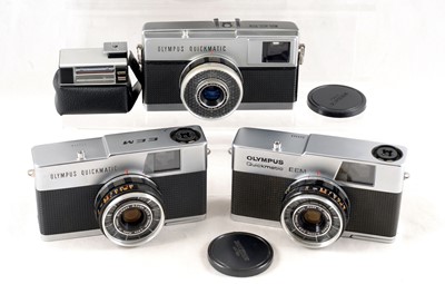 Lot 94 - Group of Five Olympus 126 Format Quickmatic Cameras.