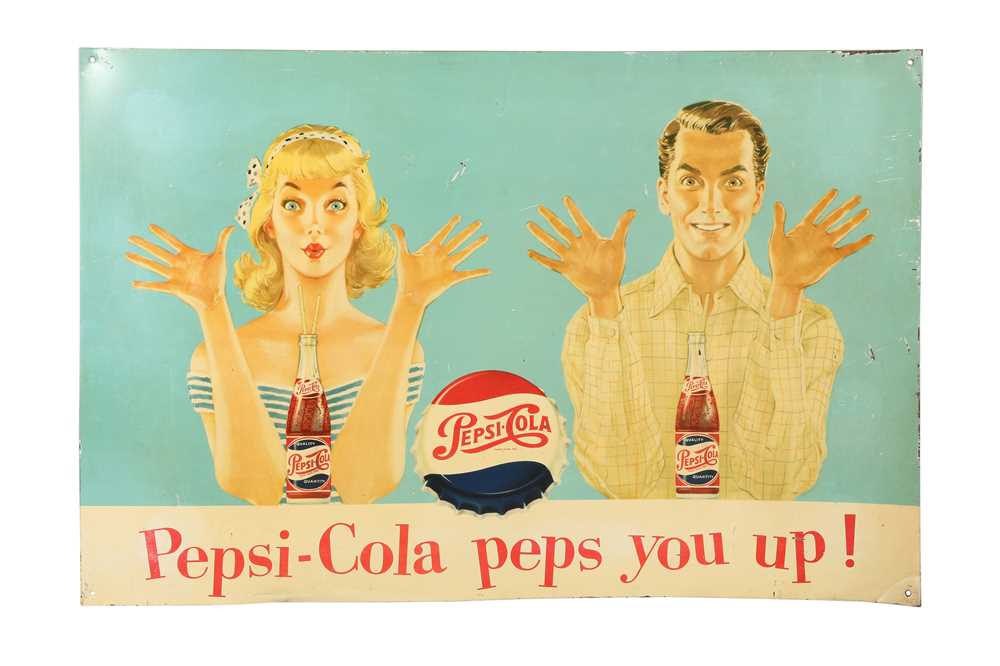 Lot 532 An American Pepsi Cola Advertising Sign