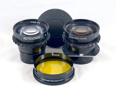 Lot 263 - A Pair of Rank Taylor Hobson 4" f1.8 Aerial Camera Lenses.