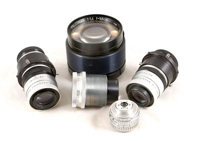 Lot 261 - A Rare Wild Falconar 9.8cm f1.4 Aerial Lens & Other Lenses.