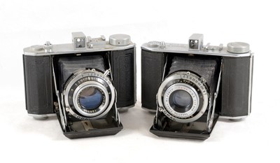 Lot 72 - Two Olympus Six Medium Format Cameras, f2.8 & f3.5 Knob Wind Versions.