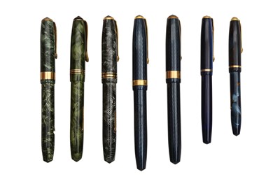 Lot 761 - A GROUP OF SEVEN CONWAY STEWART DESIGN FOUNTAIN PENS