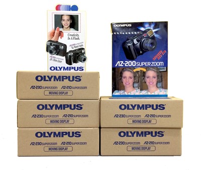 Lot 103 - Group of Six Olympus Dealer Display Camera Stands. (Video Link Added)
