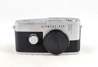 Lot 118 - Early Olympus "Gothic" Pen F Half Frame Body (Double Stroke).