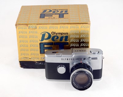 Lot 121 - Boxed Olympus Pen FT & f1.4 40mm Lens.