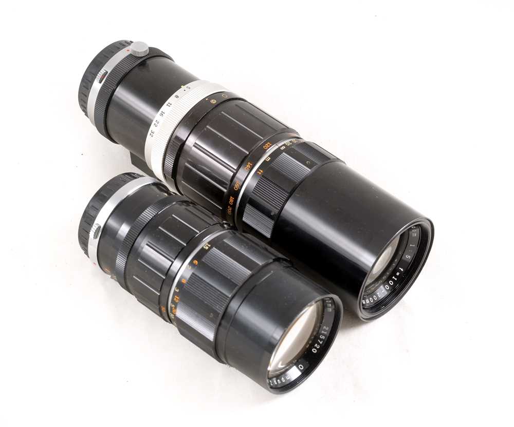 Lot 128 Two Olympus Pen F Zoom Lenses.
