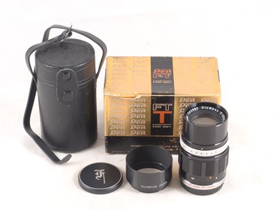 Lot 129 - A 100mm f/3.5 Telephoto Lens for Olympus Pen FT