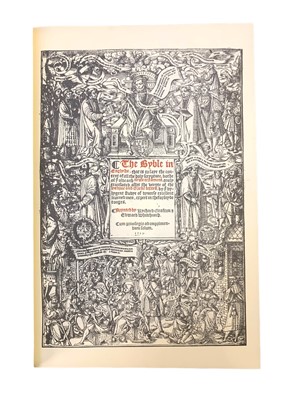 Lot 32 - Coverdale (Myles), Rychard Grafton & Edward Whitchurch, The Great Bible. A facsimile of the 1539 edition.