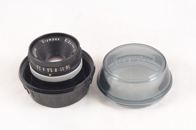 Lot 139 - An Olympus Zuiko E 38mm f2.8 Half Frame Enlarging Lens.