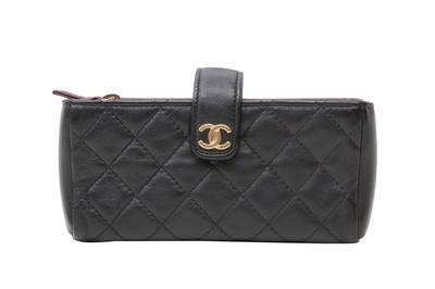 Lot 379 - Chanel Black Quilted Mini Pouch