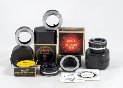 Lot 141 - Selection of Olympus Pen F Close-Up Rings & Extension Tubes.