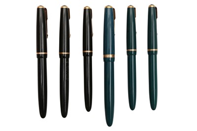 Lot 351 - A GROUP OF SIX ASSORTED PARKER FOUNTAIN PENS