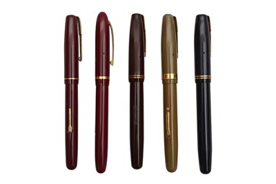 Lot 772 - A GROUP OF FIVE WATERMAN FOUNTAIN PENS