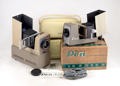 Lot 107 - Two Early Olympus Half Frame Slide Projectors.