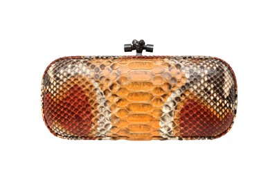 Lot 409 - λ Bottega Veneta Orange Python Knot Clutch