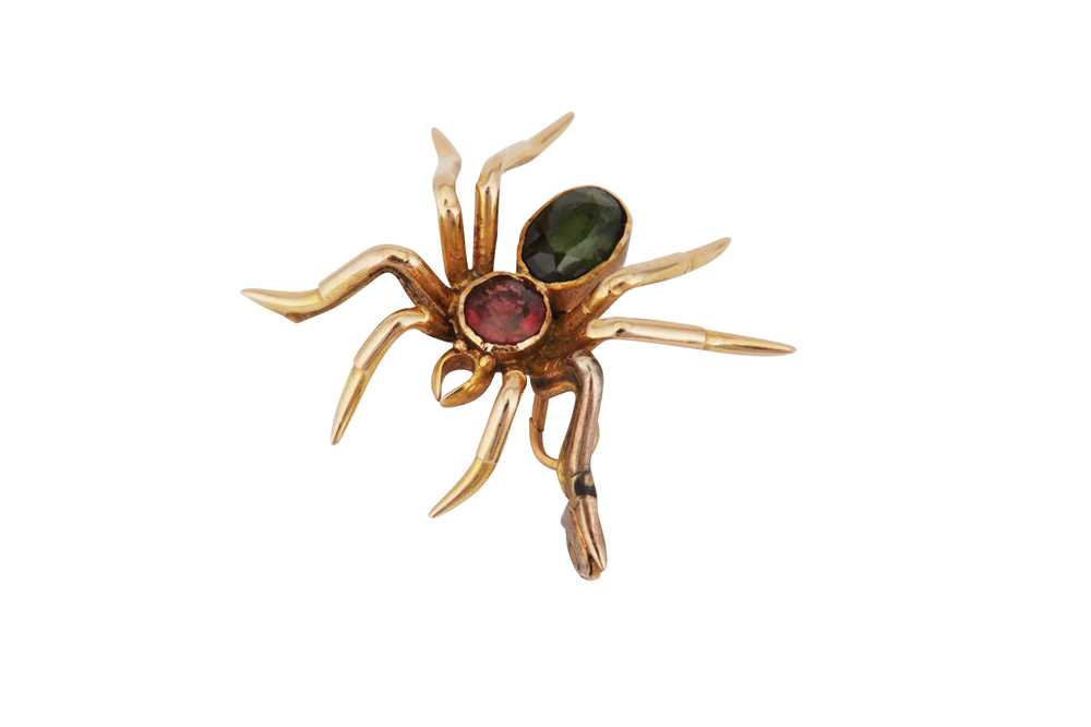 Lot 177 - A SPIDER BROOCH