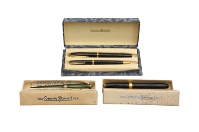 Lot 785 - A GROUP OF FOUR CASED CONWAY STEWART FOUNTAIN PENS
