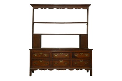 Lot 846 - AN 18TH CENTURY AND LATER OAK DRESSER