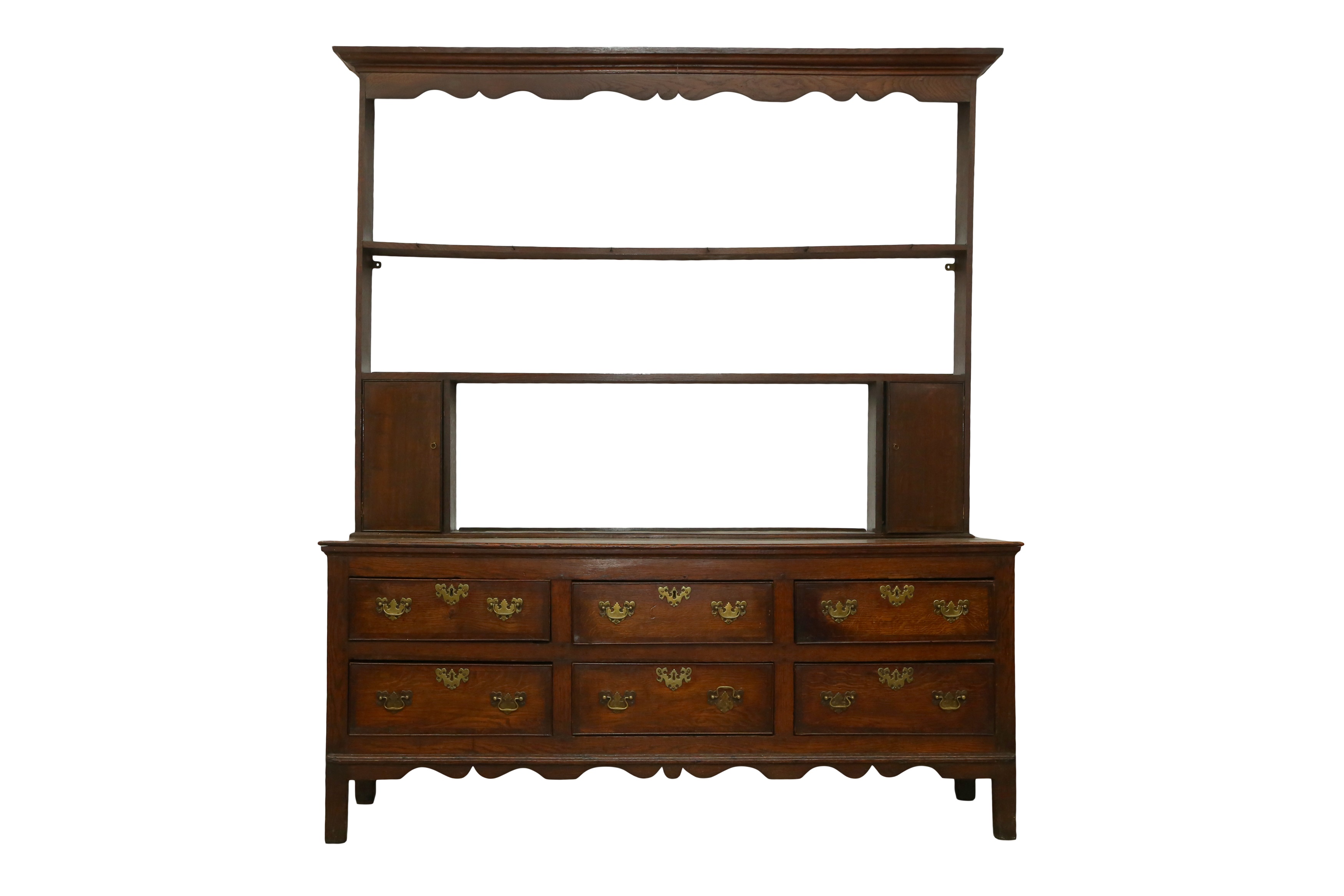 Lot 846 AN 18TH CENTURY AND LATER OAK DRESSER