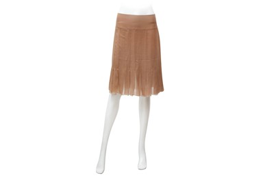 Lot 469 - Chanel Tawny Silk Pleat Skirt