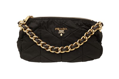 Lot 635 - Prada Black Nylon Quilted Shoulder Bag