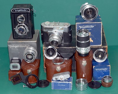 Lot 475 - Collection of Voigtlander Cameras & Lenses.