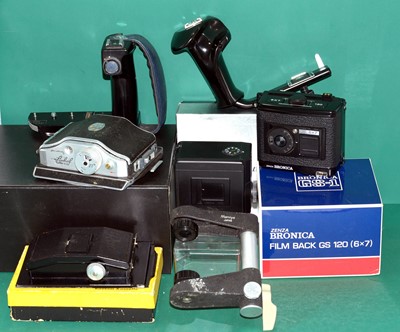 Lot 215 - End Lot of Medium Format Backs & Accessories.