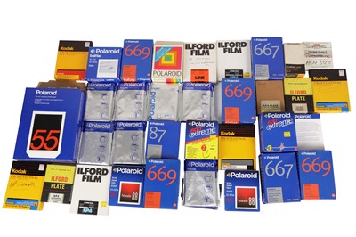 Lot 416 - A selection of outdated large format film