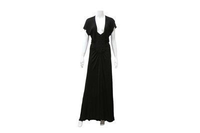 Lot 760 - Yves Saint Laurent Black Crepe Dress - Size 38