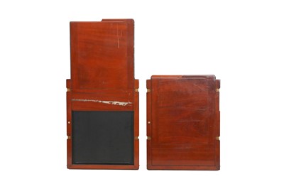 Lot 242 - An Unmarked 11 x 14" Mahogany & Brass Field Camera