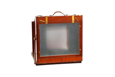 Lot 242 - An Unmarked 11 x 14" Mahogany & Brass Field Camera