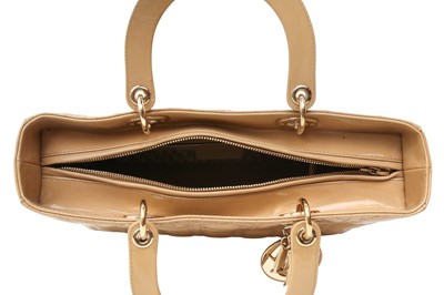 Lot 498 - Christian Dior Beige Large Lady Dior Bag