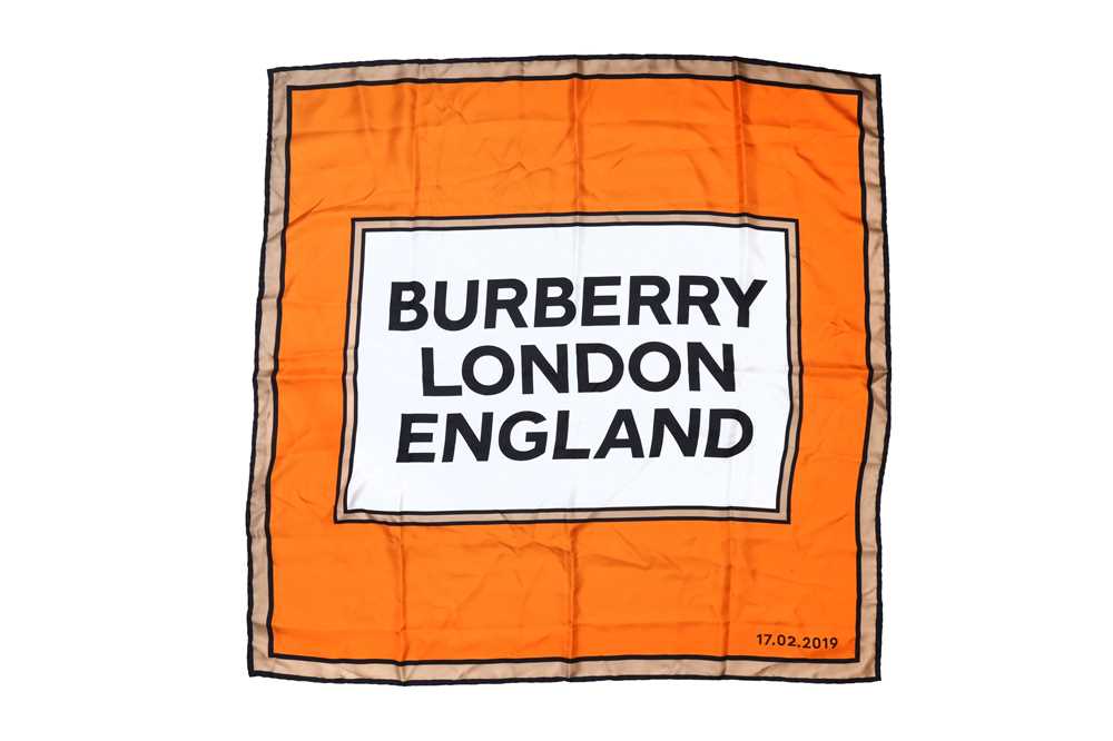 Lot 410 Burberry 'London England' Silk Print Scarf