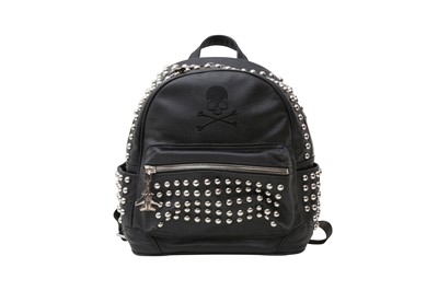 Lot 824 - Phillip Plein Black Stud Skull Backpack