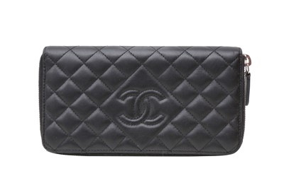 Lot 844 - Chanel Black CC Logo Long Wallet