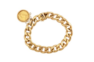 Lot 36 - A curb-link bracelet