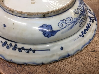 Lot 38 - THREE CHINESE BLUE AND WHITE DISHES