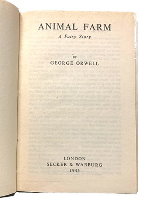 Lot 196 - Orwell (George) [Eric Arthur Blair] Animal Farm, second printing