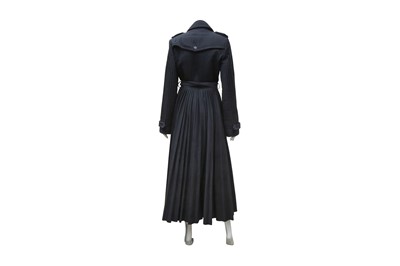 Lot 343 - Gabriela Hearst Navy Stein Pleat Trench Coat - Size 42