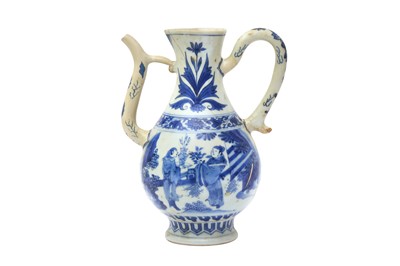 Lot 269 - A CHINESE BLUE AND WHITE 'THREE GRADES' EWER