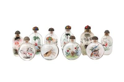 Lot 460 - A GROUP OF TEN CHINESE INSIDE-PAINTED SNUFF BOTTLES