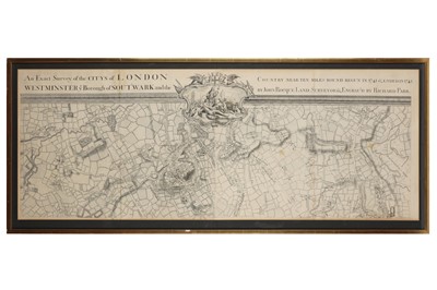Lot 82 - Rocque. 'An Exact Survey of the City’s of London 4 sheets only.