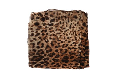 Lot 423 - Dolce & Gabbana Silk Leopard Print Scarf