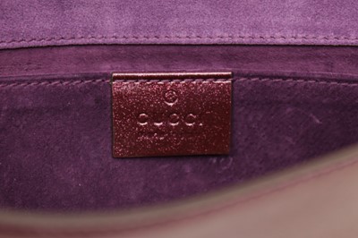 Lot 237 - Gucci Magenta Glitter Buckle Flat Clutch